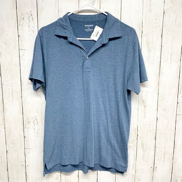 Bonobos Other - Bonobos Shirt Mens Size Medium Slim Fit Short Sleeve Collared Polo Heather Blue